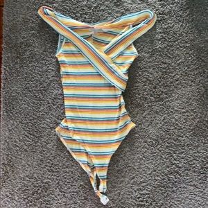 Charlotte Russe Striped Body Suit